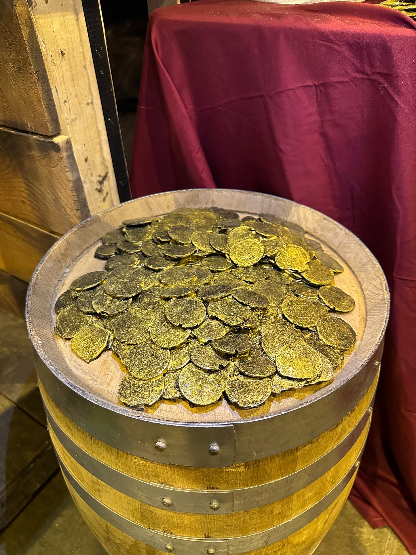 Foam Coin Pile Barrel Topper
